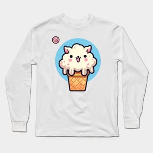 Llama ice cream Long Sleeve T-Shirt